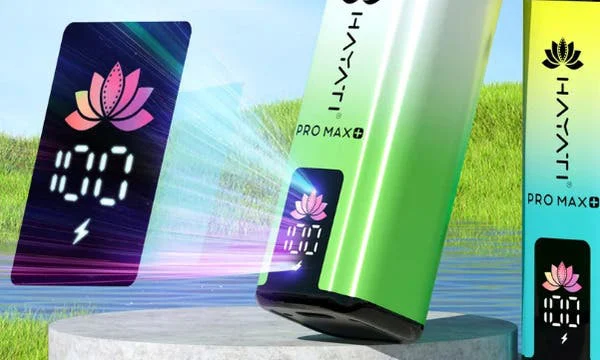Hayati Pro Max Plus 6000 LED display close-up showing the battery reading and charging symbol